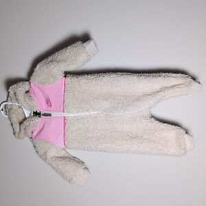 Nike Sherpa Full Zip Hooded One Piece Outfit/Pram Size 6 months